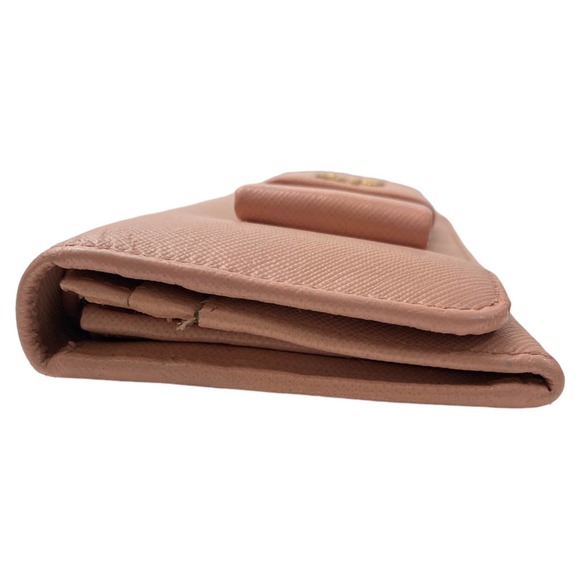 Prada Saffiano Leather Bow Flap Wallet Pink - Picture 5 of 12
